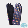 Dachshund Puppy Pattern Printed Smart Touch Gloves