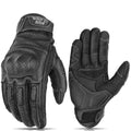 Vintage Leather Motorcycle Gloves Touchscreen