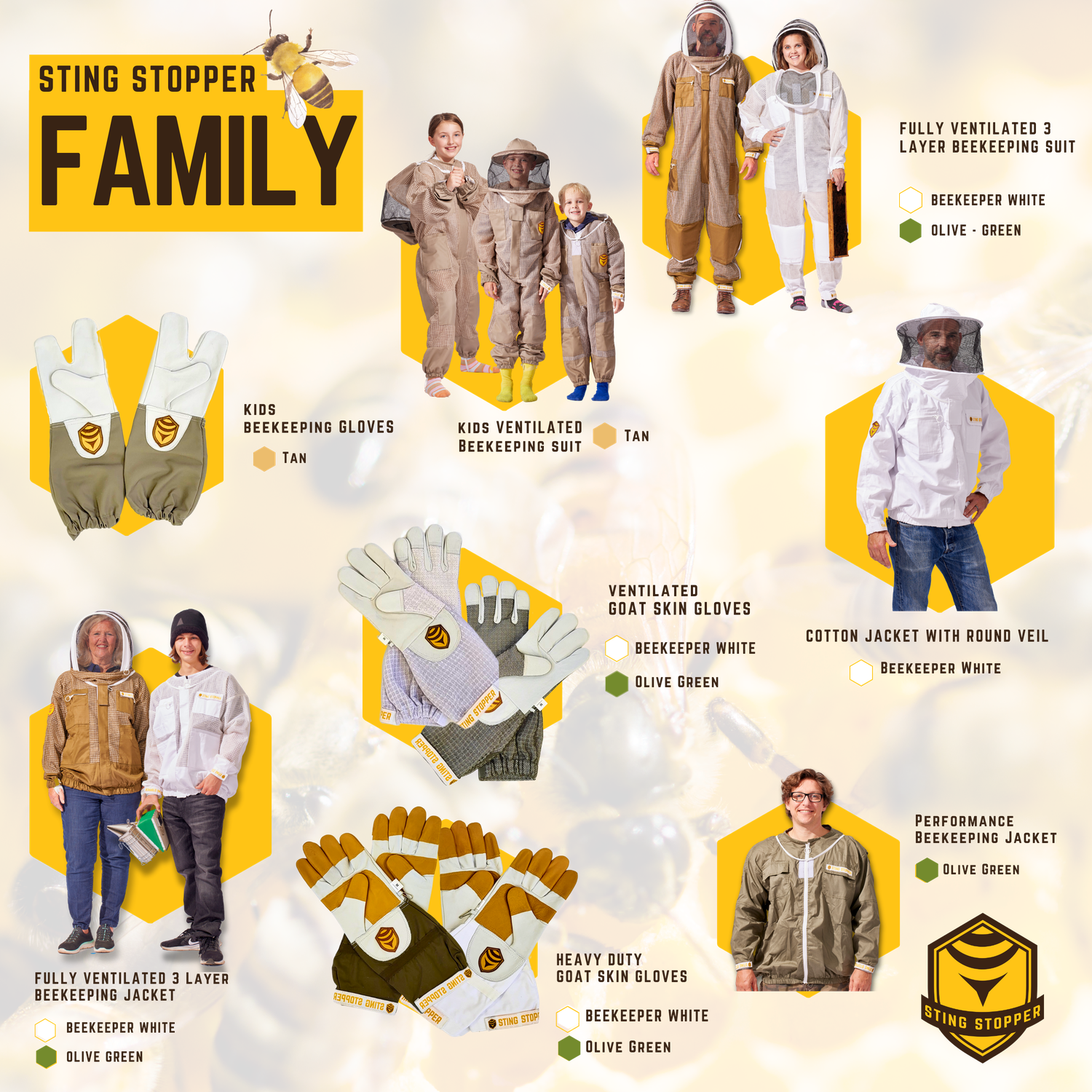 Heavy Duty Goat Skin Beekeeping Gloves
