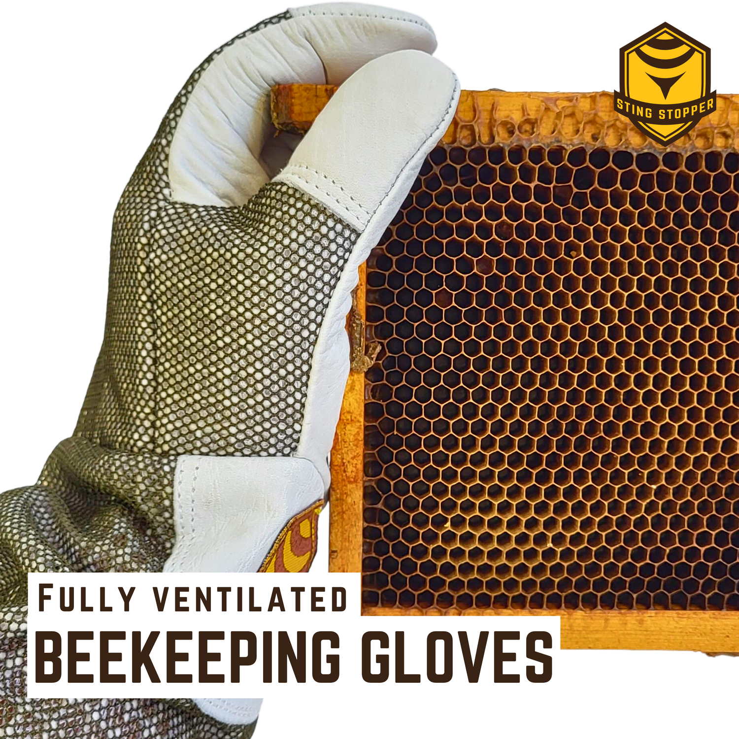 Ventilated Goat Skin Beekeeping Gloves