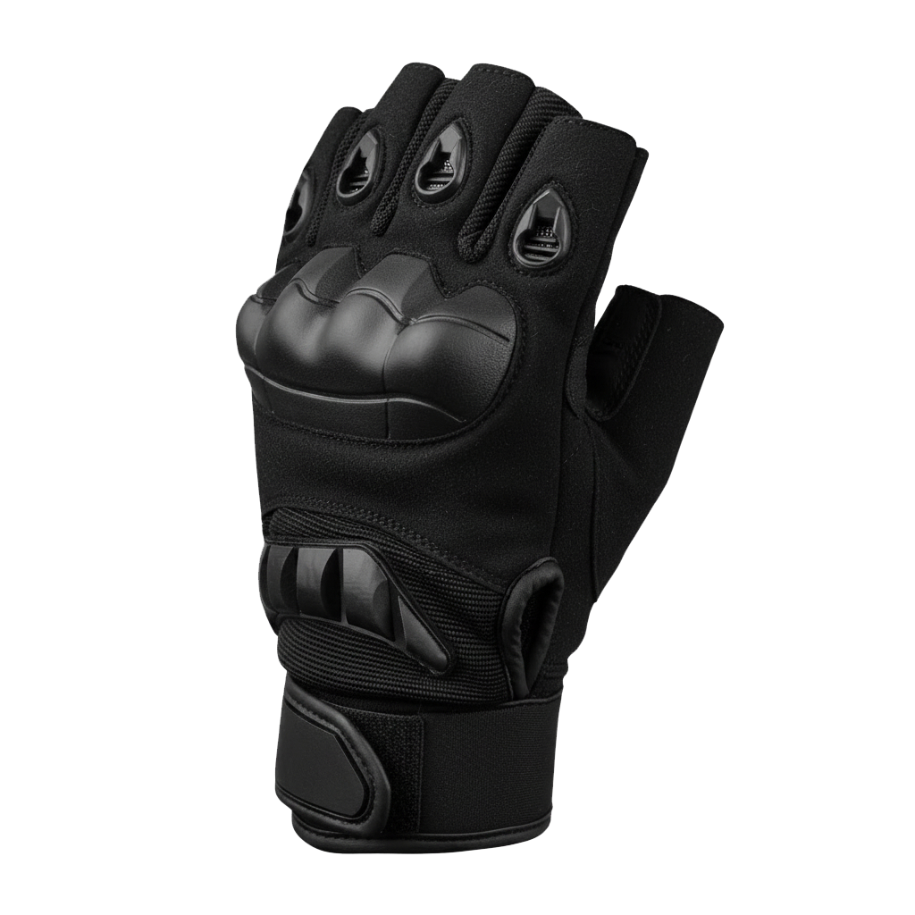 JAG Half Finger Tactical Gloves - (Black)